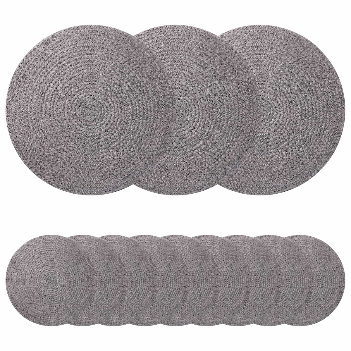 Jute Placemats 12 st Grå 100% Tossa Jute