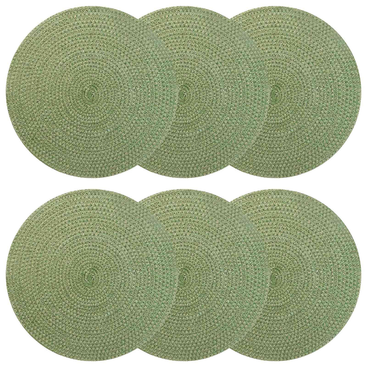 Jute Placemats 6 st Olivgrön 100% Tossa Jute