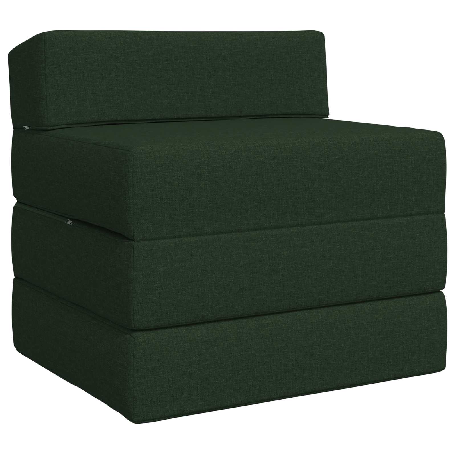 Fällbar Soffbed Mörkgrön 200 x 70 x 15 cm Tyg