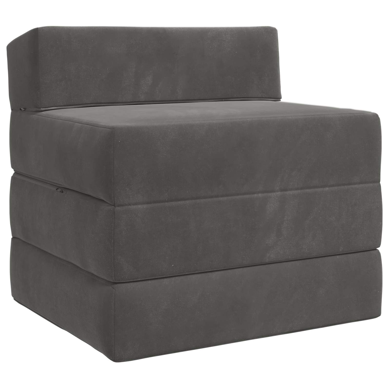 Fällbar Soffbed Mörkgrå 200 x 70 x 15 cm Sammet