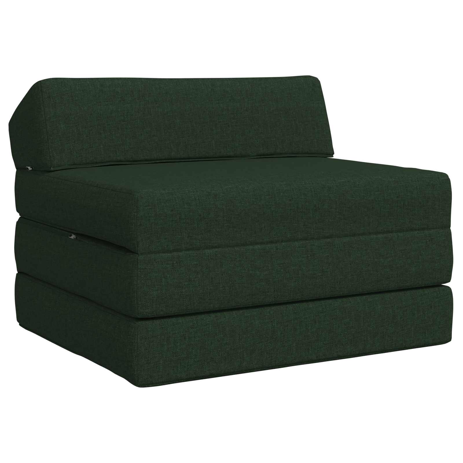 Fällbar Soffbed Mörkgrön 200 x 70 x 10 cm Tyg