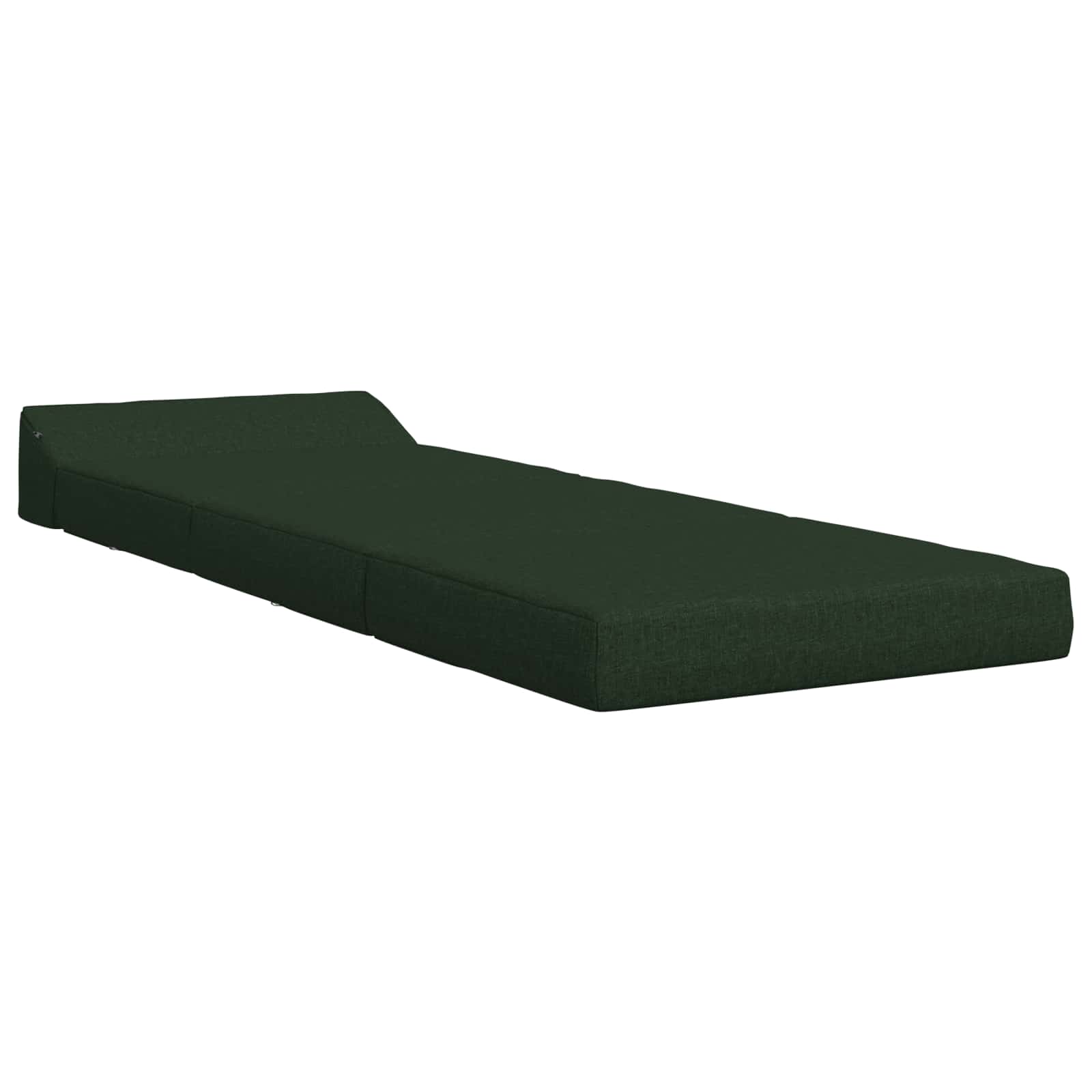 Fällbar Soffbed Mörkgrön 200 x 70 x 10 cm Tyg