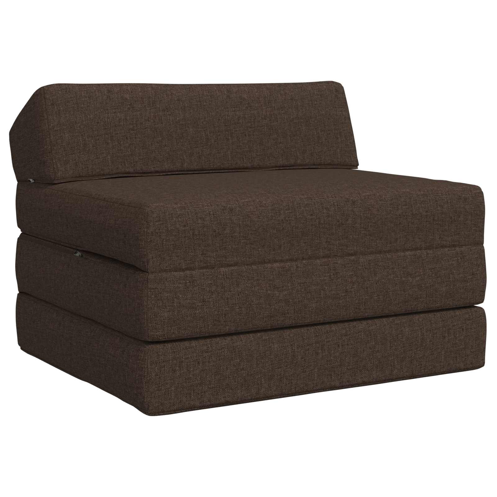 Fällbar Soffbed Taupe 200 x 70 x 10 cm Tyg