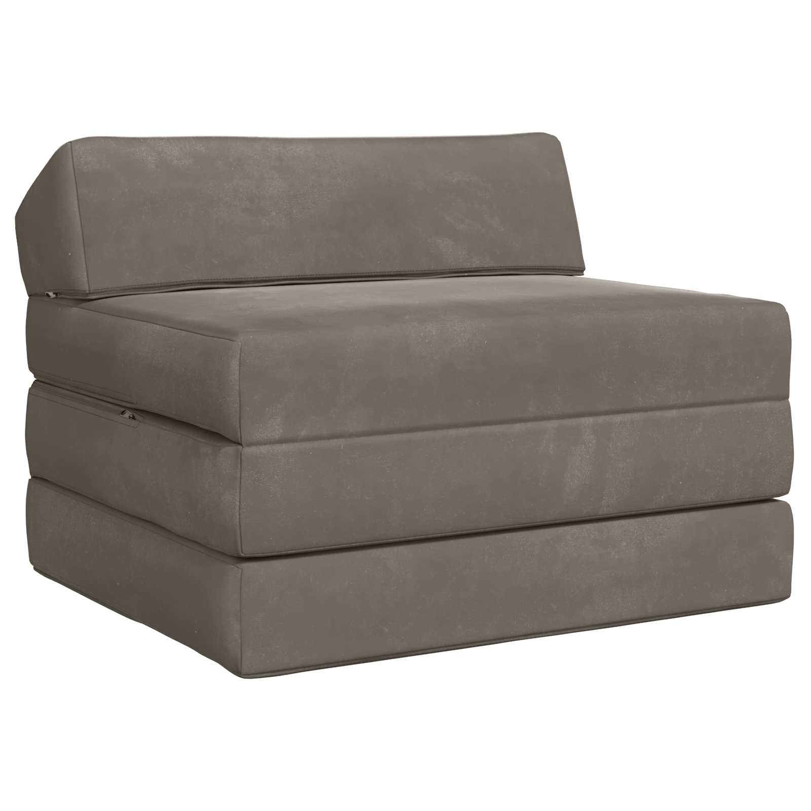 Fällbar Soffbed Ljusgrå 200 x 70 x 10 cm Sammet