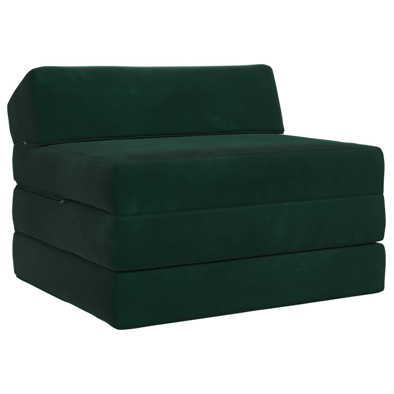 Fällbar Soffbed Mörkgrön 200 x 70 x 10 cm Sammet