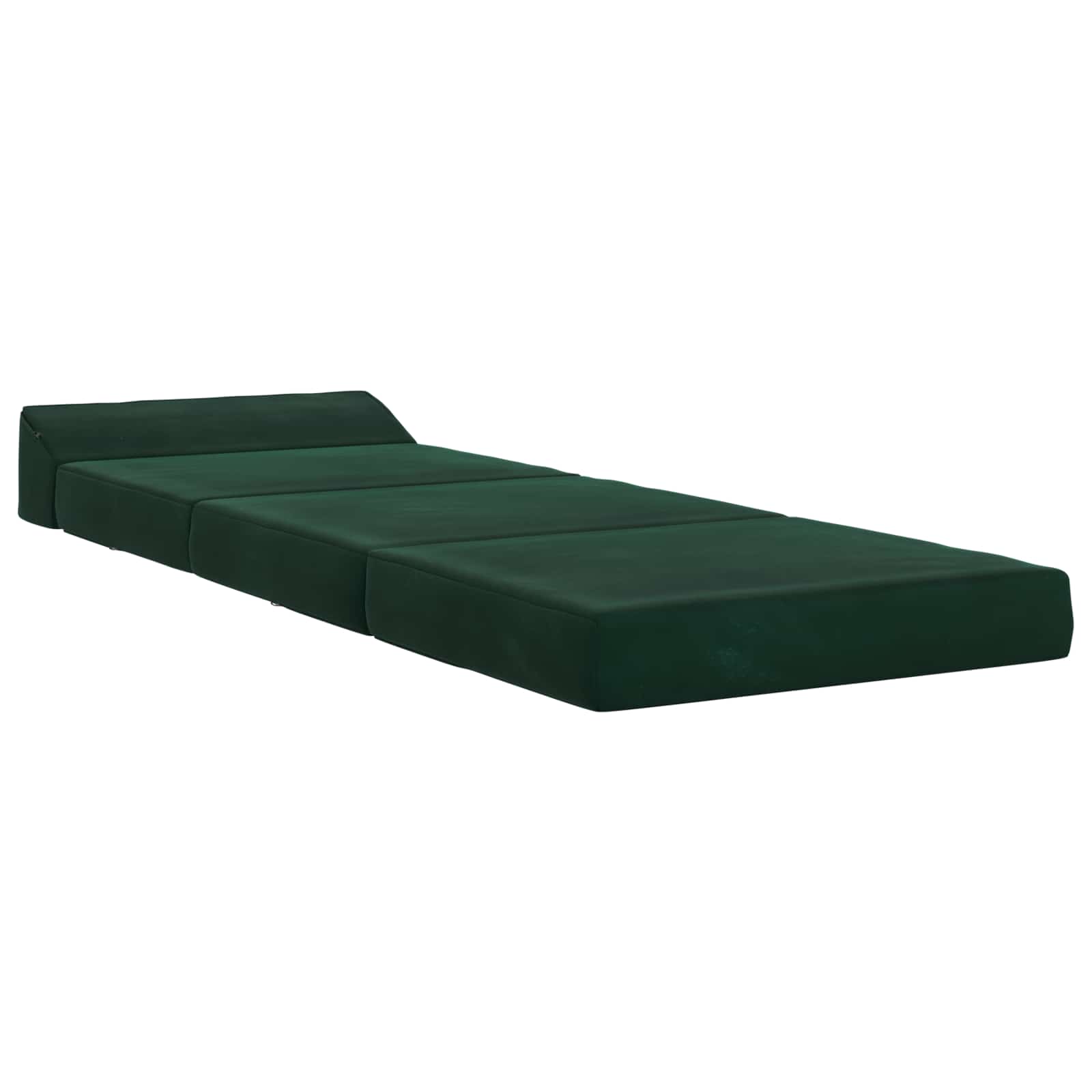Fällbar Soffbed Mörkgrön 200 x 70 x 10 cm Sammet