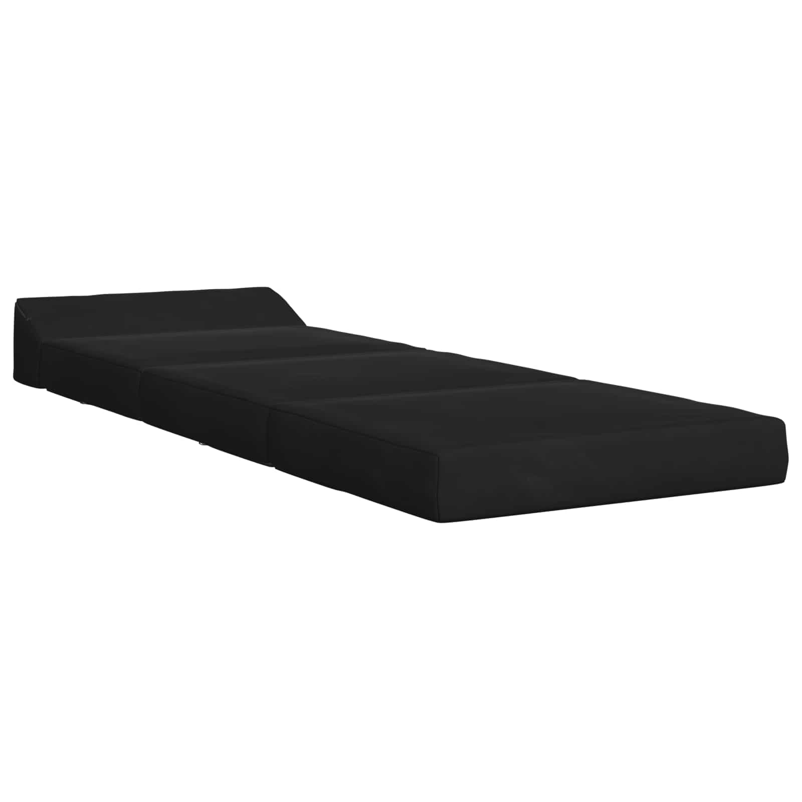 Fällbar Soffbed Svart 200 x 70 x 10 cm Sammet