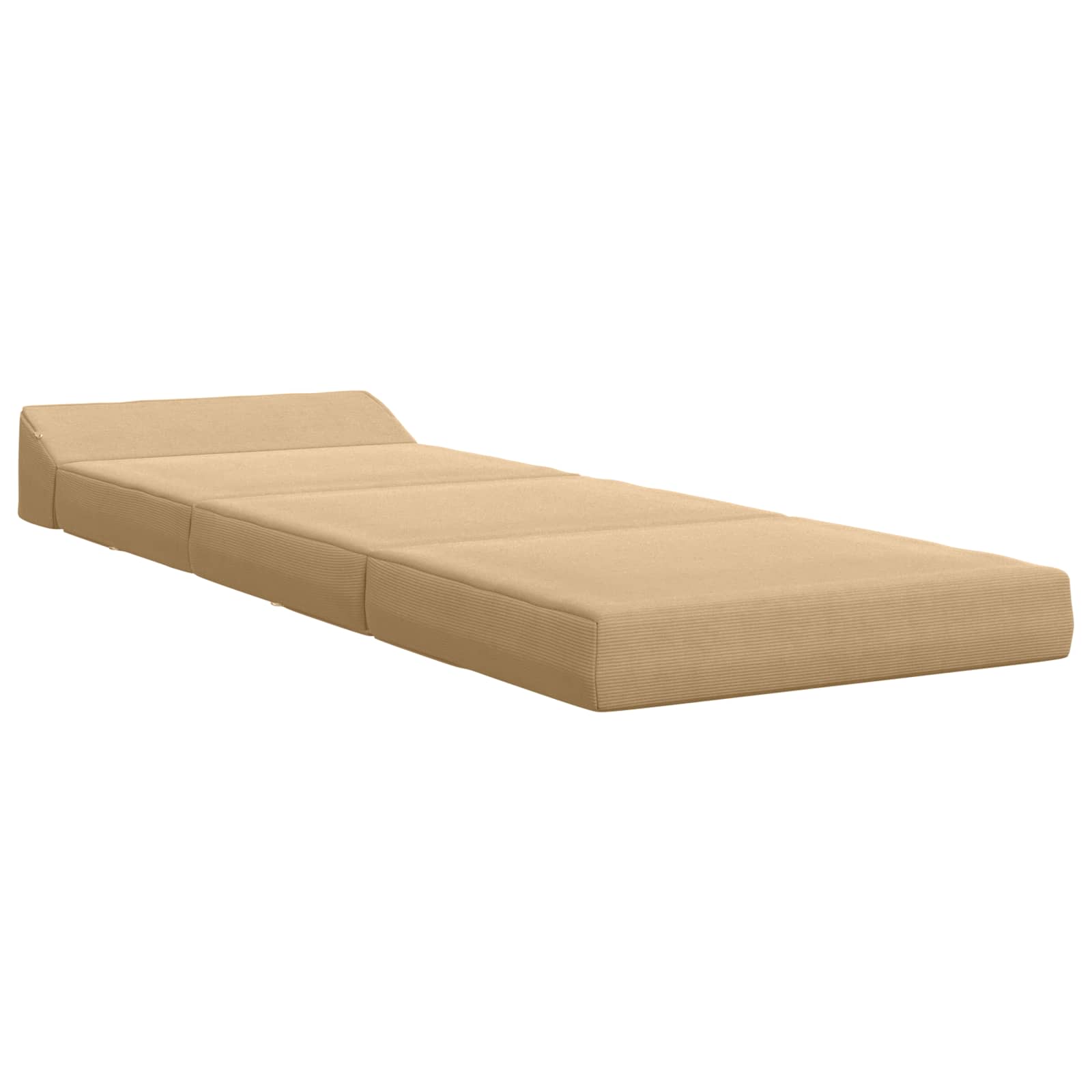 Fällbar Soffbed Ljust gröngrå 200 x 70 x 10 cm Kordread tyg