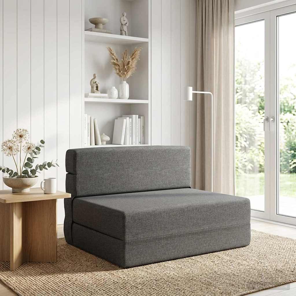 Fällbar Soffbed Ljusgrå 70 x 72 x 60 cm Tyg