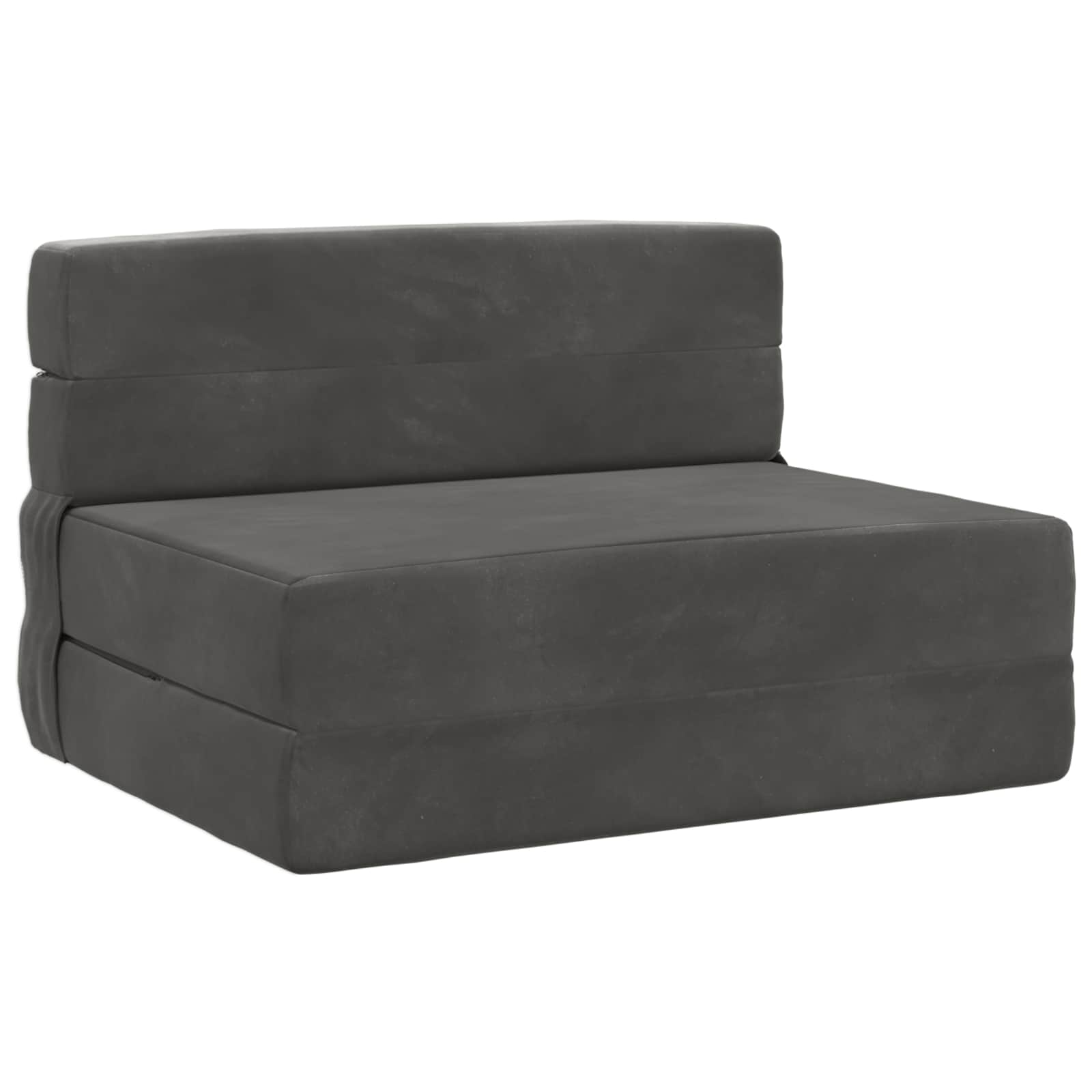 Fällbar Soffbed Mörkgrå 70 x 72 x 60 cm Tyg