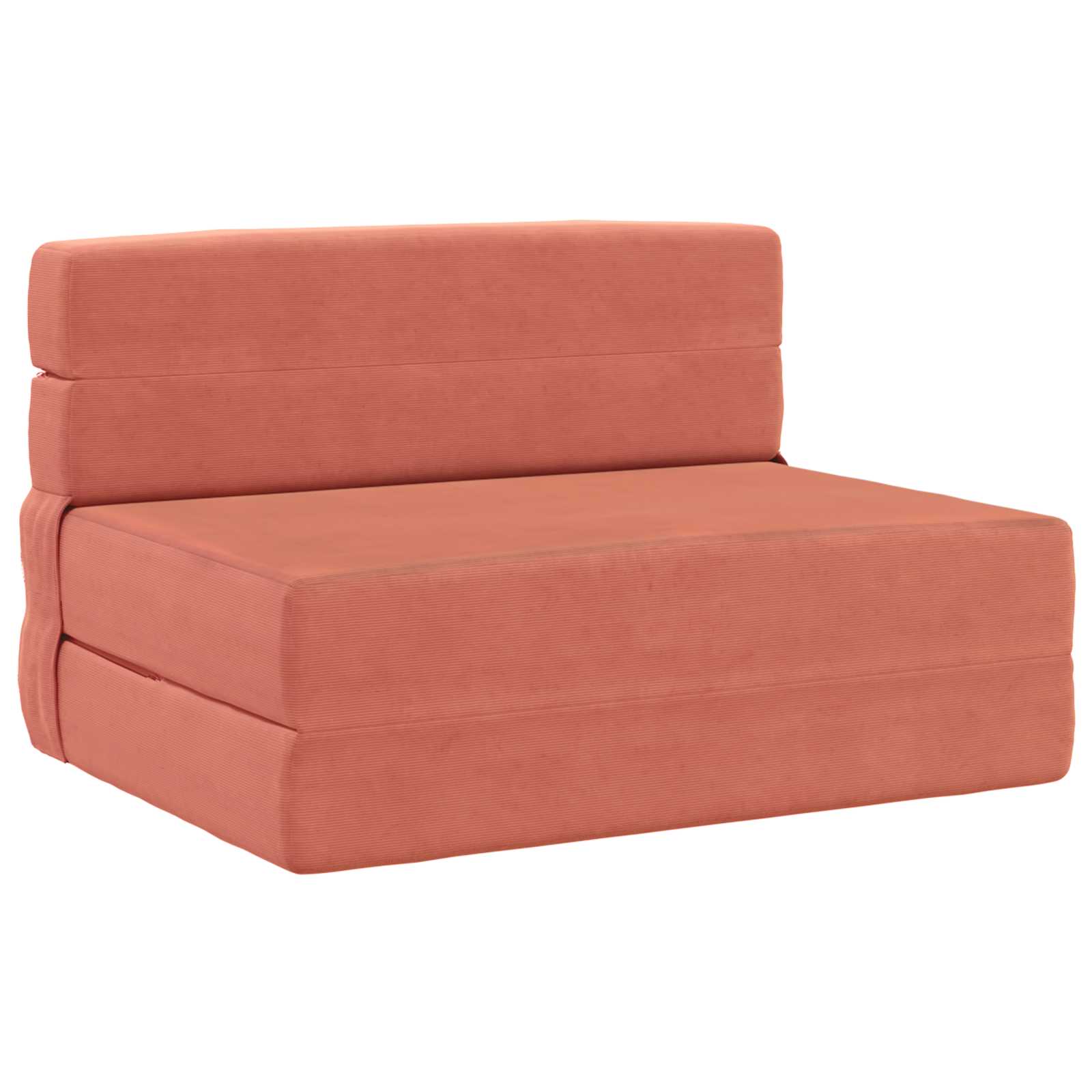 Fällbar Soffbed Röd orange 70 x 72 x 60 cm Tyg