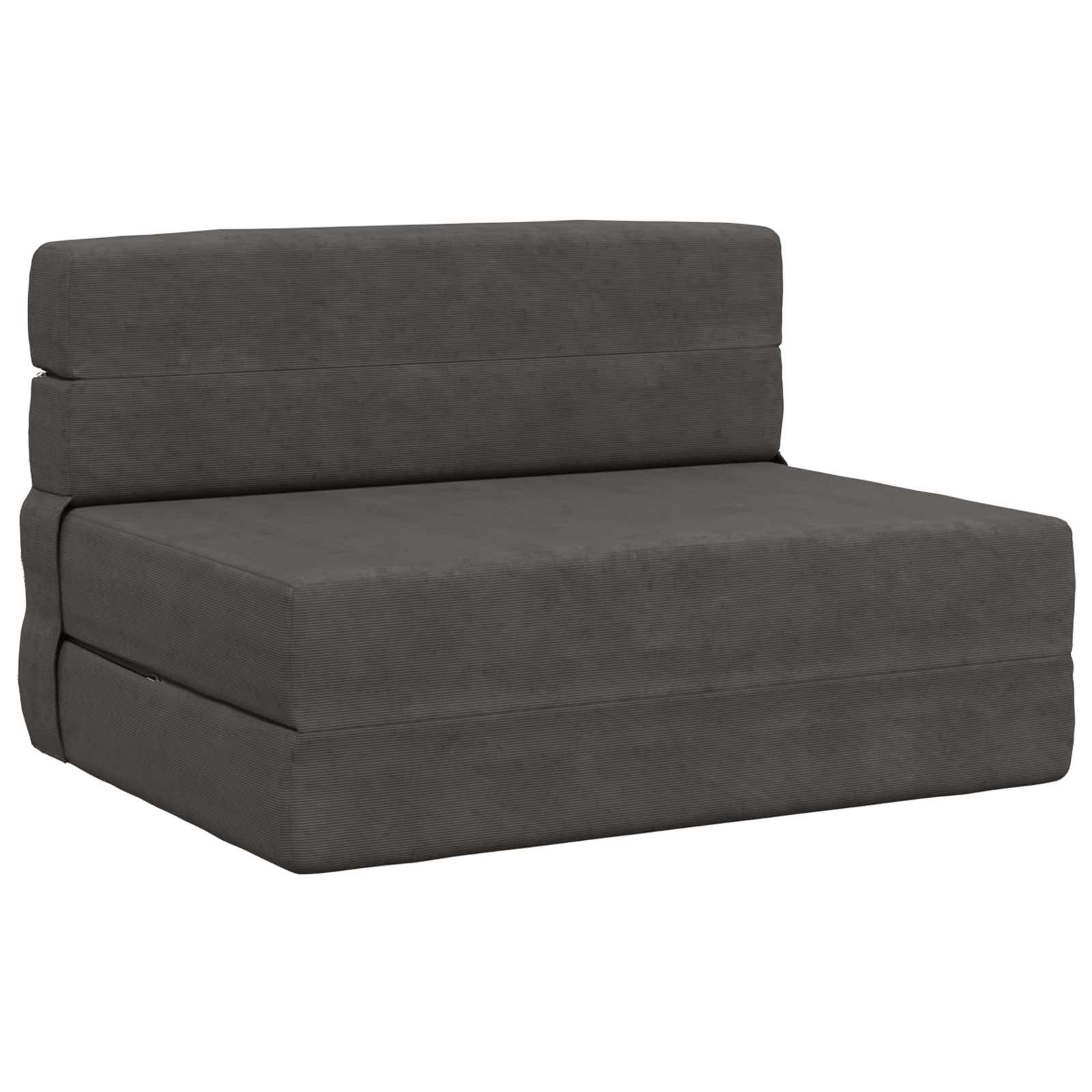 Fällbar Soffbed Mörkgrå 70 x 80 x 60 cm Tyg