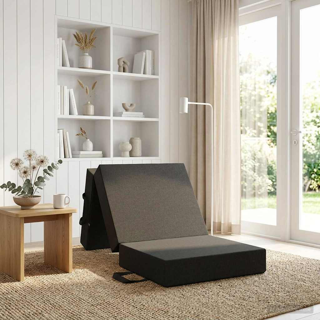Fällbar Soffbed 75 x 67 x 45 cm Mörkgrå