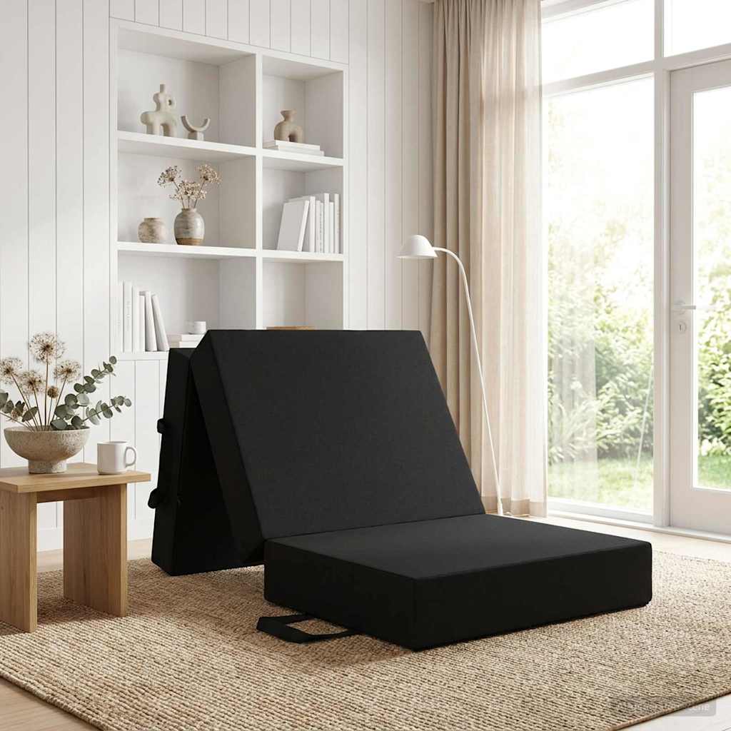Fällbar Soffbed 75 x 63 x 45 cm Svart