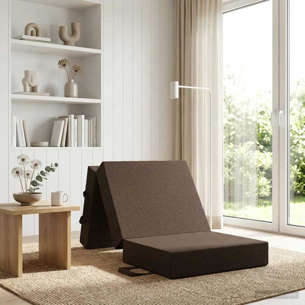 Fällbar Soffbed 75 x 63 x 45 cm Taupe
