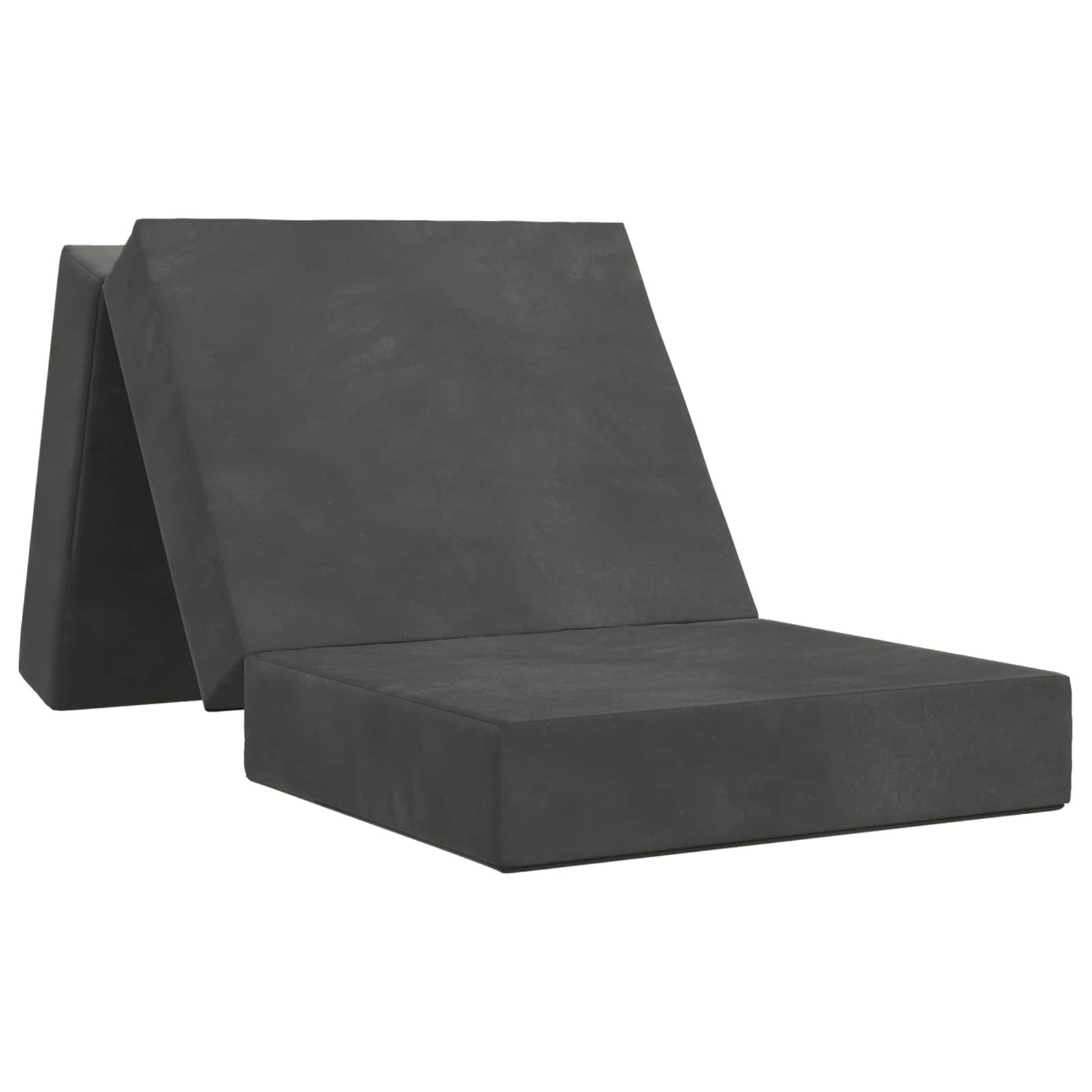 Fällbar Soffbed 90 x 63 x 45 cm Mörkgrå