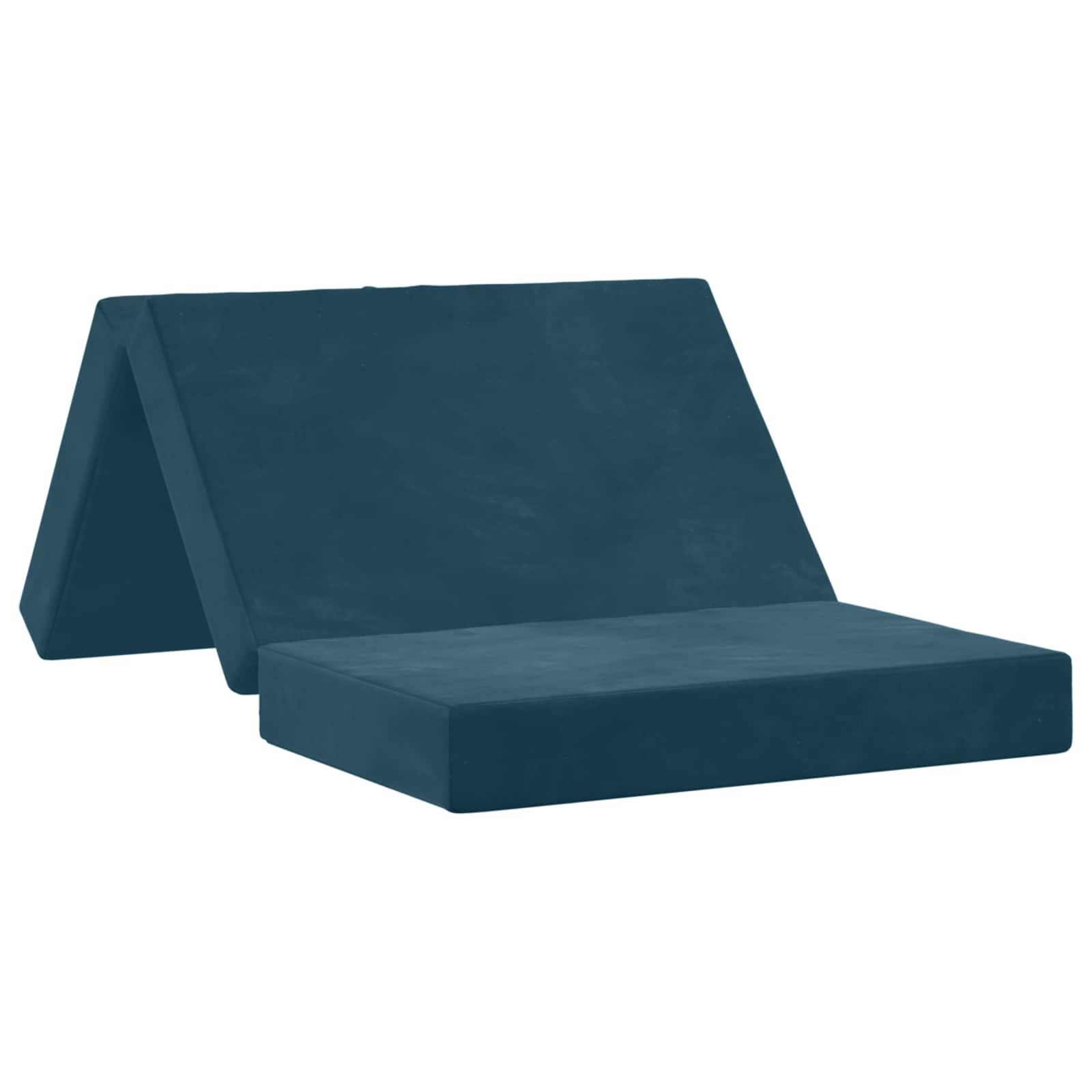 Fällbar Soffbed 100 x 67 x 45 cm Blå