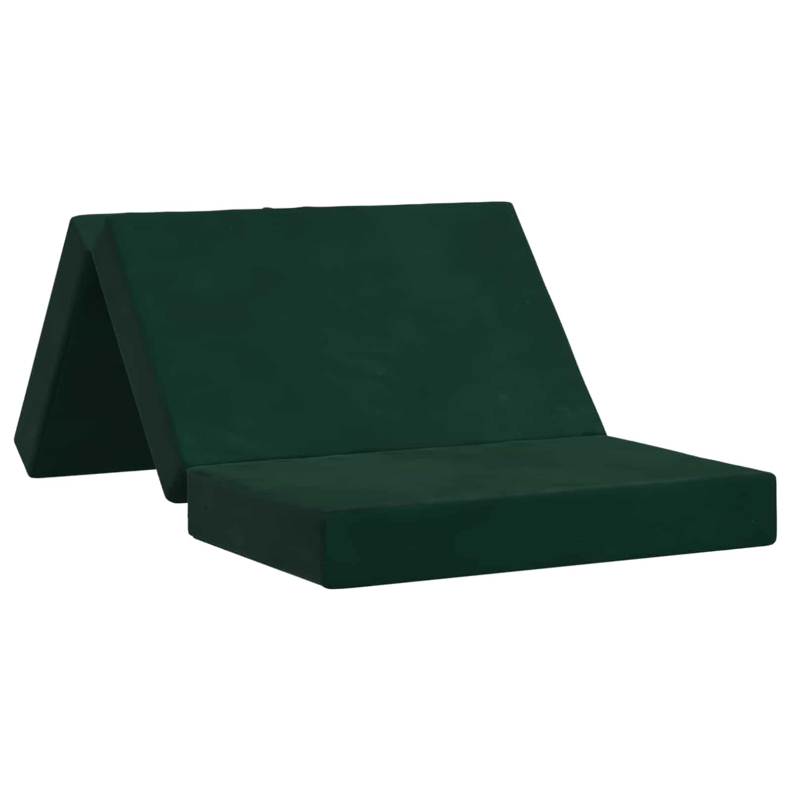 Fällbar Soffbed 100 x 67 x 45 cm Mörkgrön