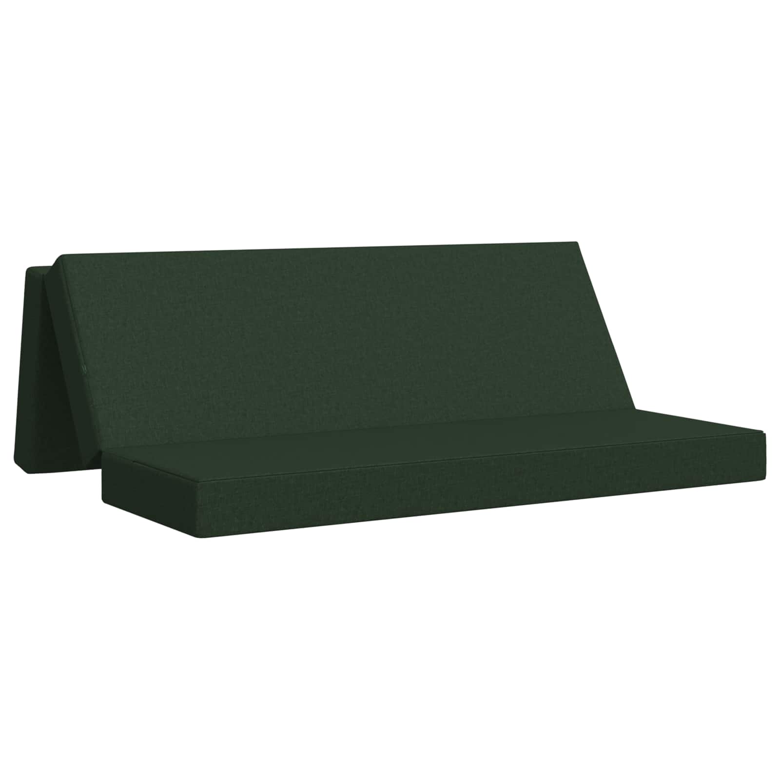 Fällbar Soffbed 200 x 67 x 45 cm Mörkgrön