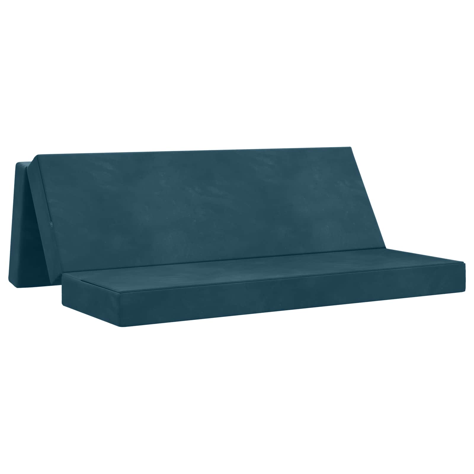 Fällbar Soffbed 200 x 67 x 45 cm Blå