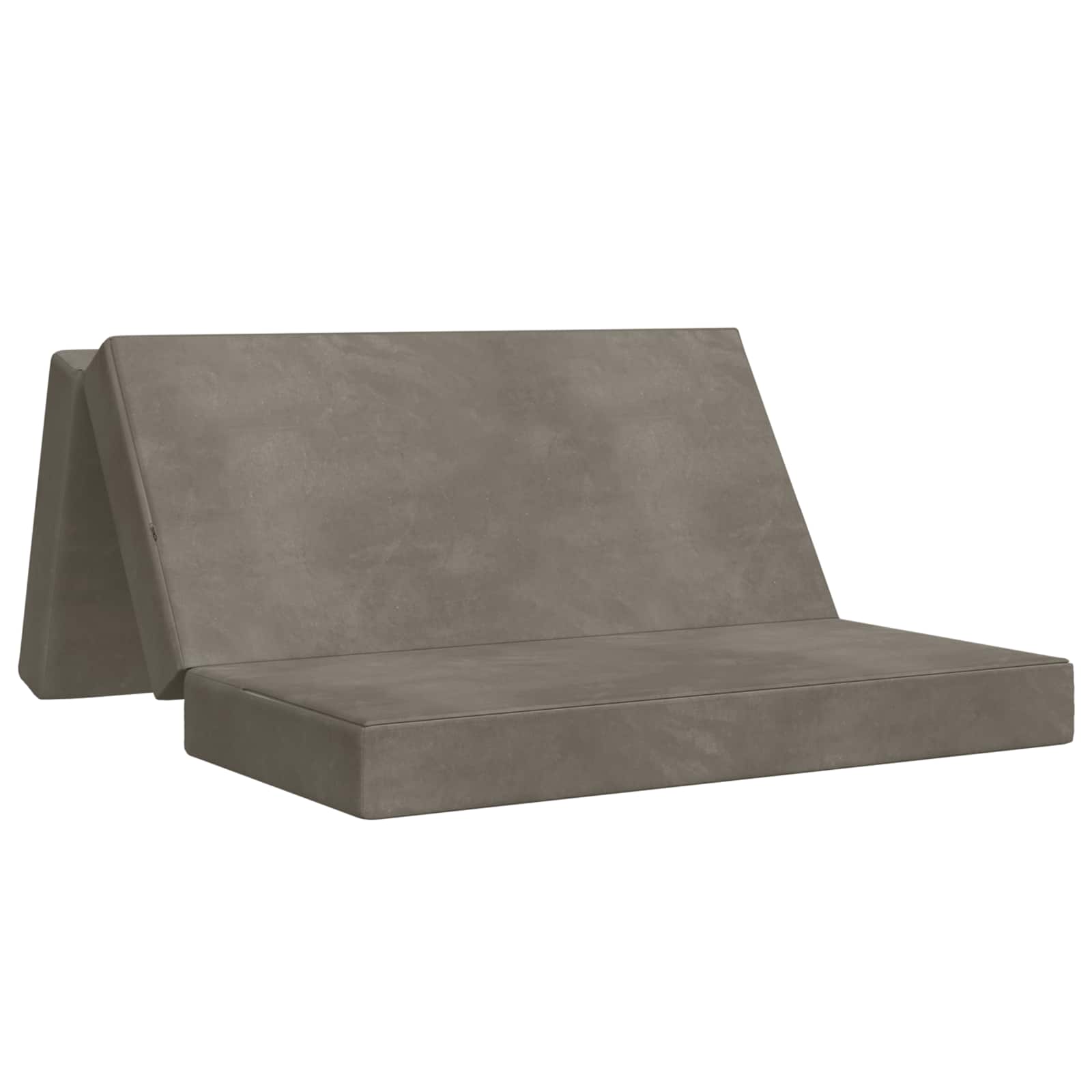 Fällbar Soffbed 200 x 67 x 45 cm Ljusgrå