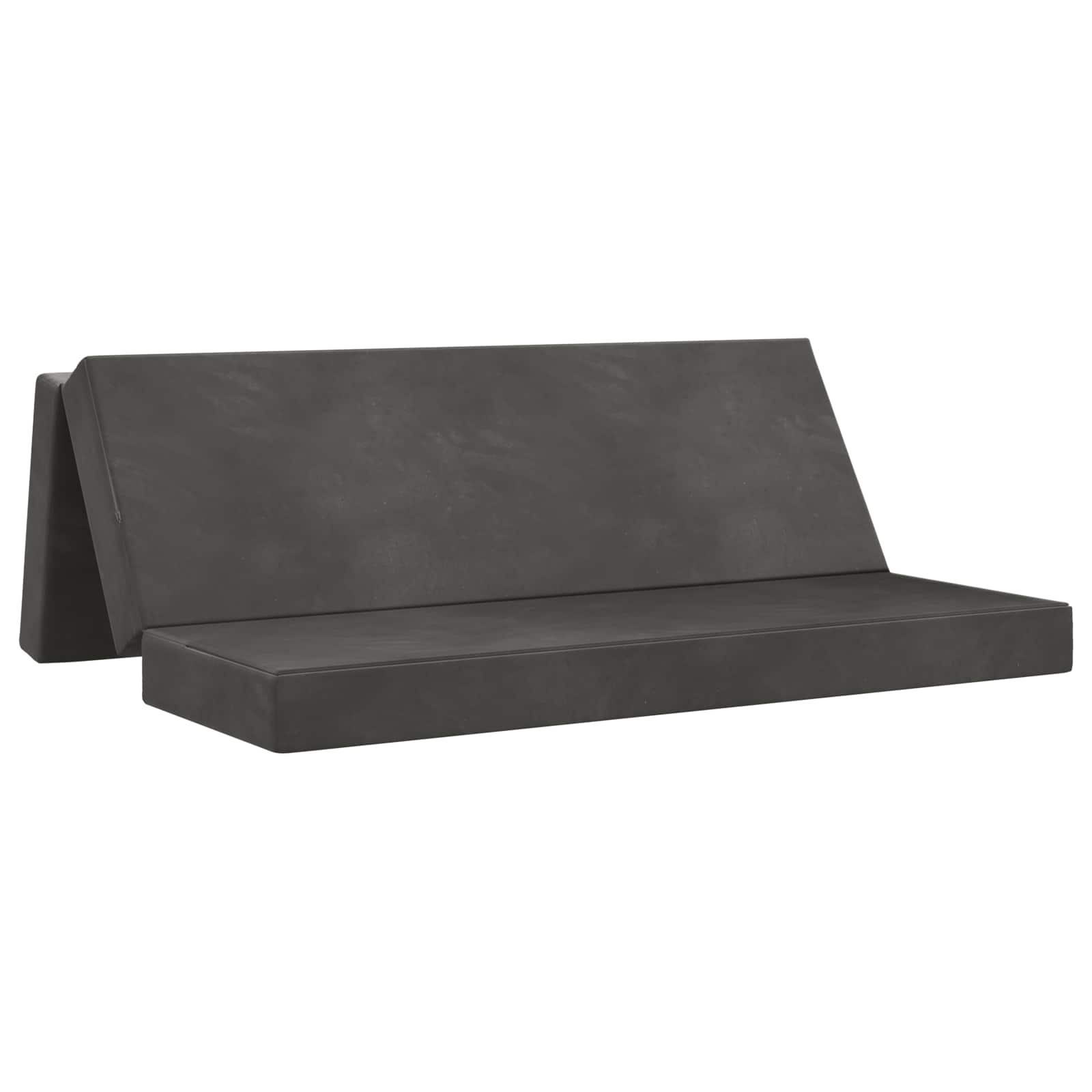 Fällbar Soffbed 200 x 67 x 45 cm Mörkgrå