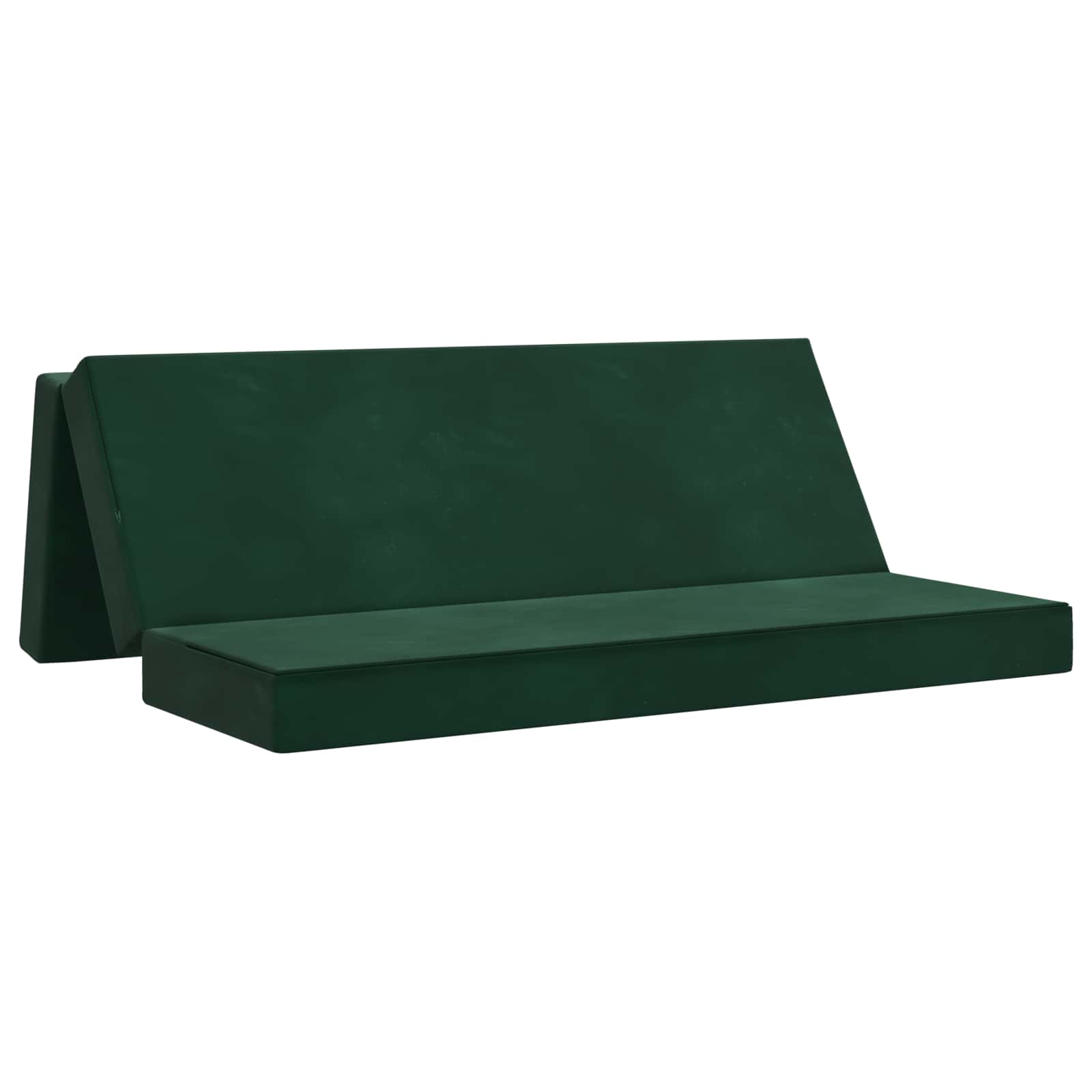 Fällbar Soffbed 200 x 67 x 45 cm Mörkgrön