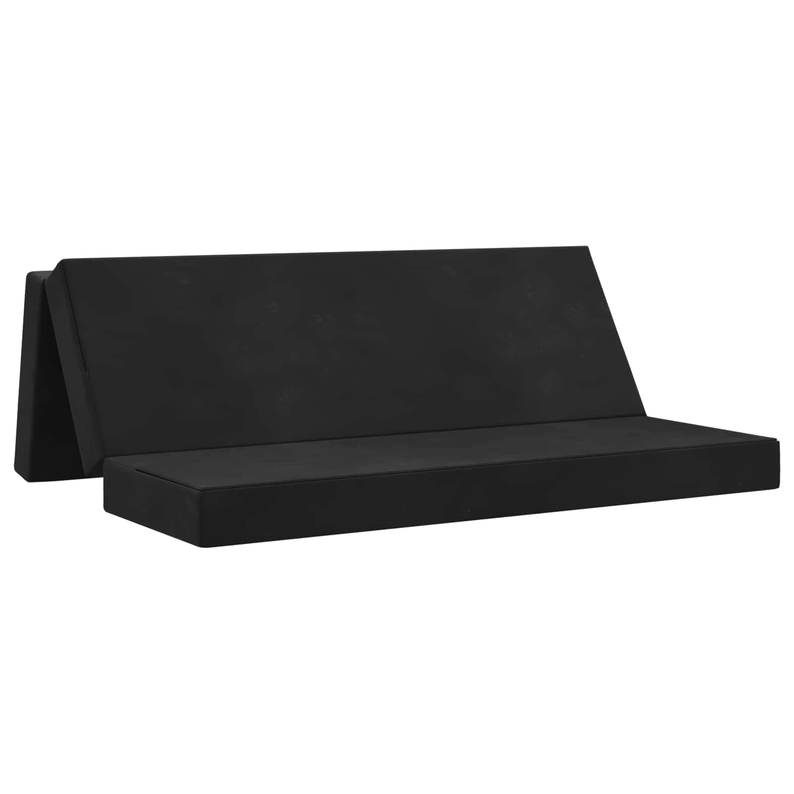 Fällbar Soffbed 200 x 67 x 45 cm Svart