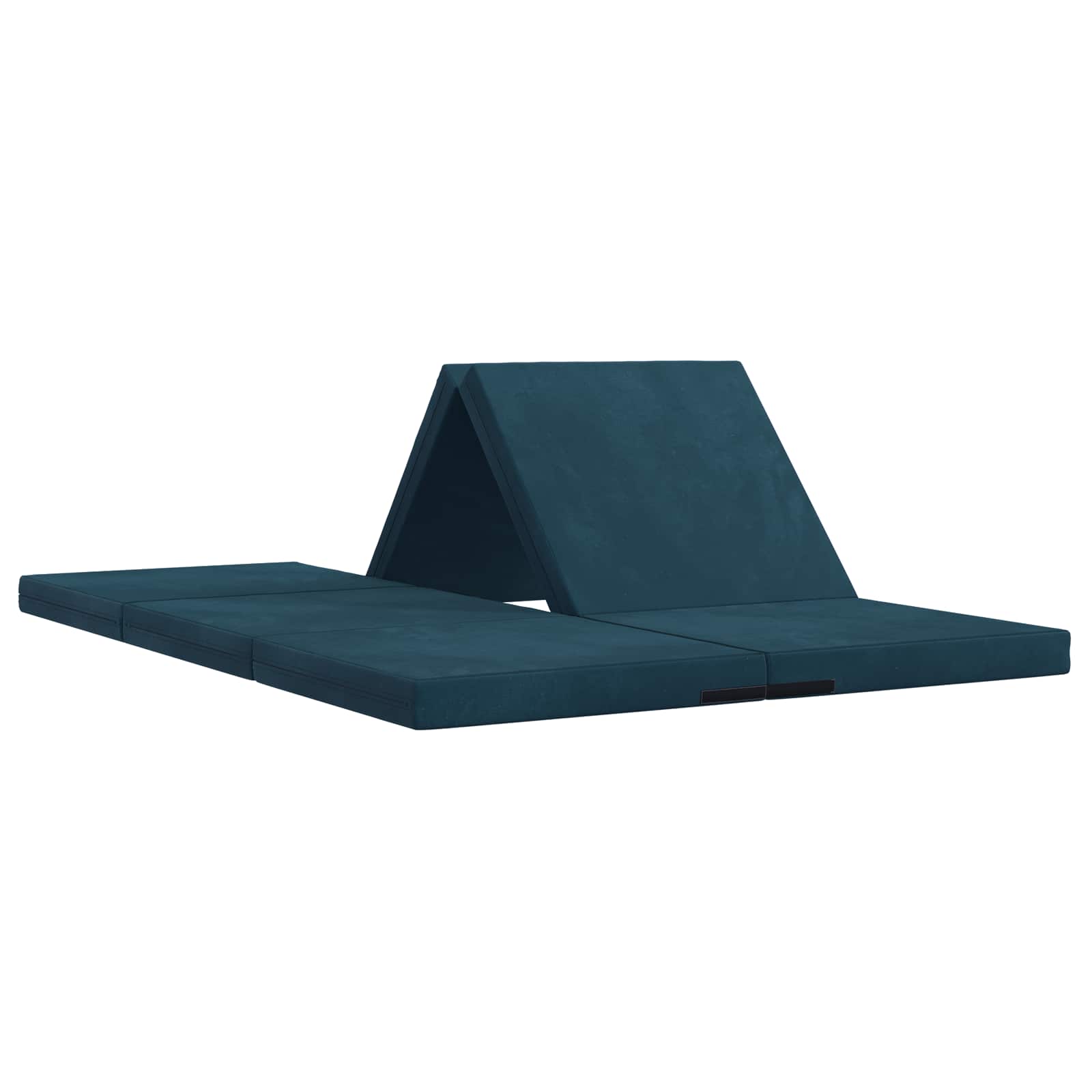 Fällbar Soffbed 140 x 67 x 15 cm Blå