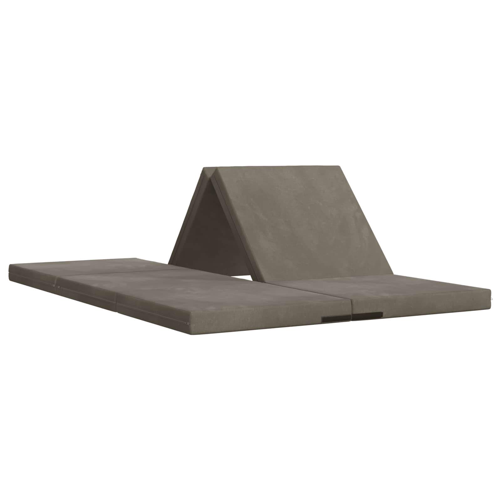 Fällbar Soffbed 140 x 67 x 15 cm Ljusgrå