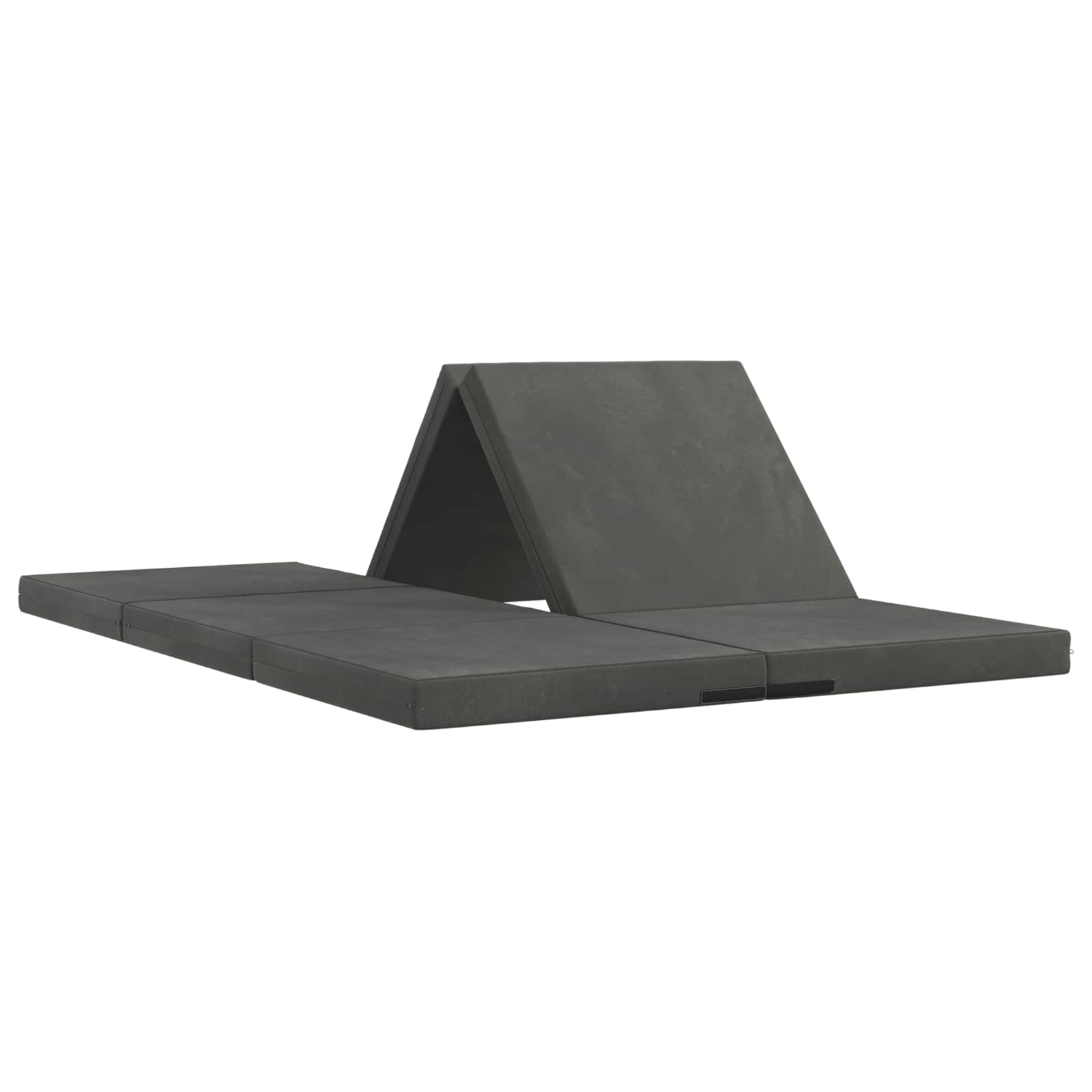 Fällbar Soffbed 140 x 67 x 15 cm Mörkgrå