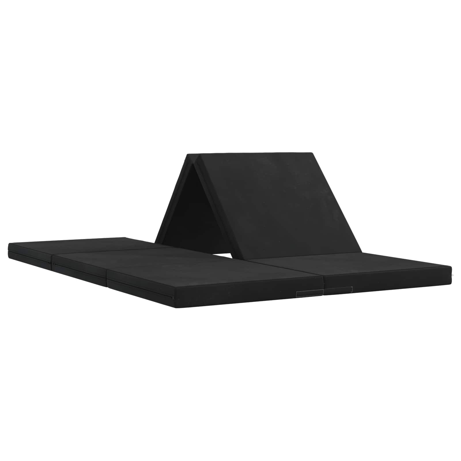 Fällbar Soffbed 140 x 67 x 15 cm Svart