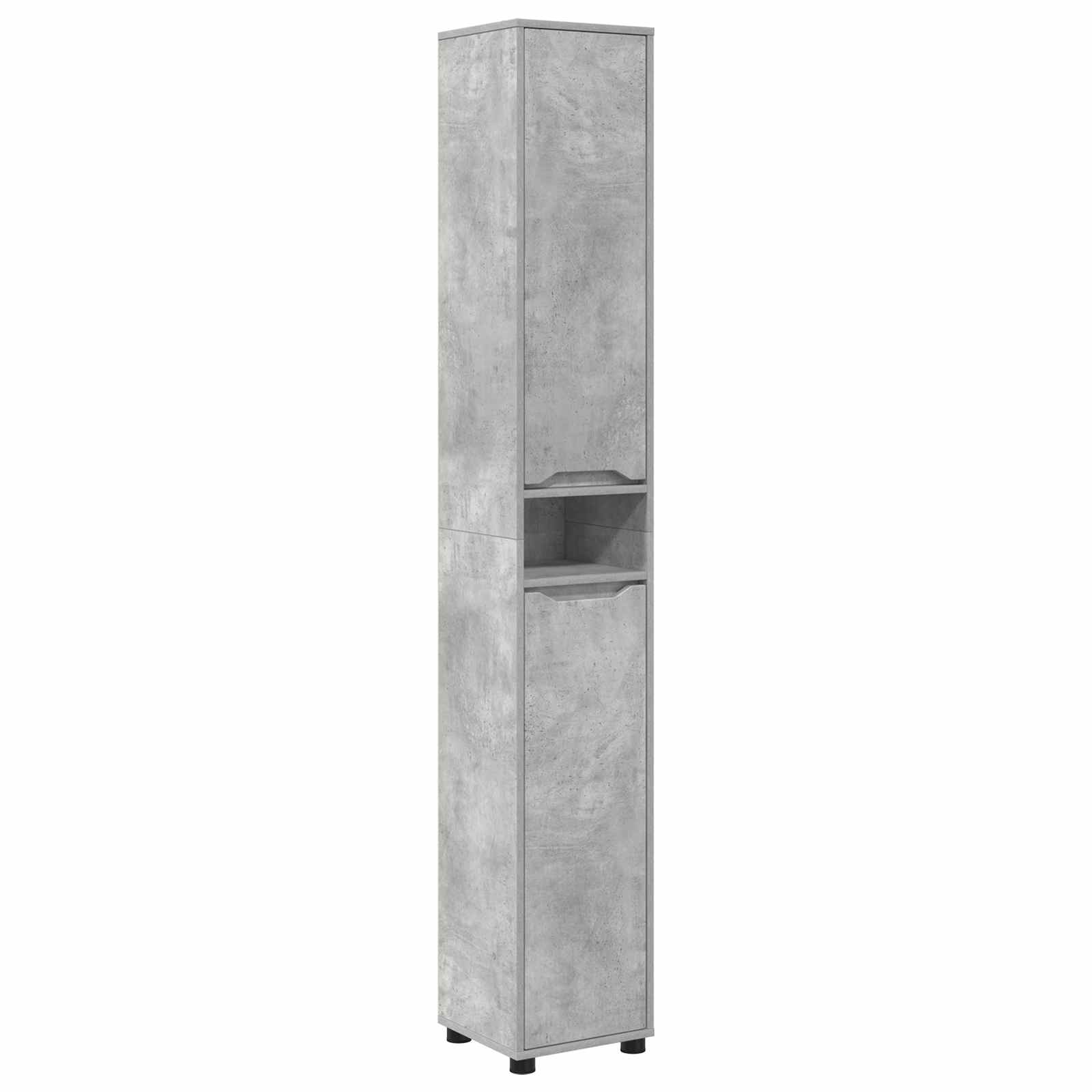 Badrumsskåp Betonggrå 30,5 x 30 x 195 cm Konstruerat trä