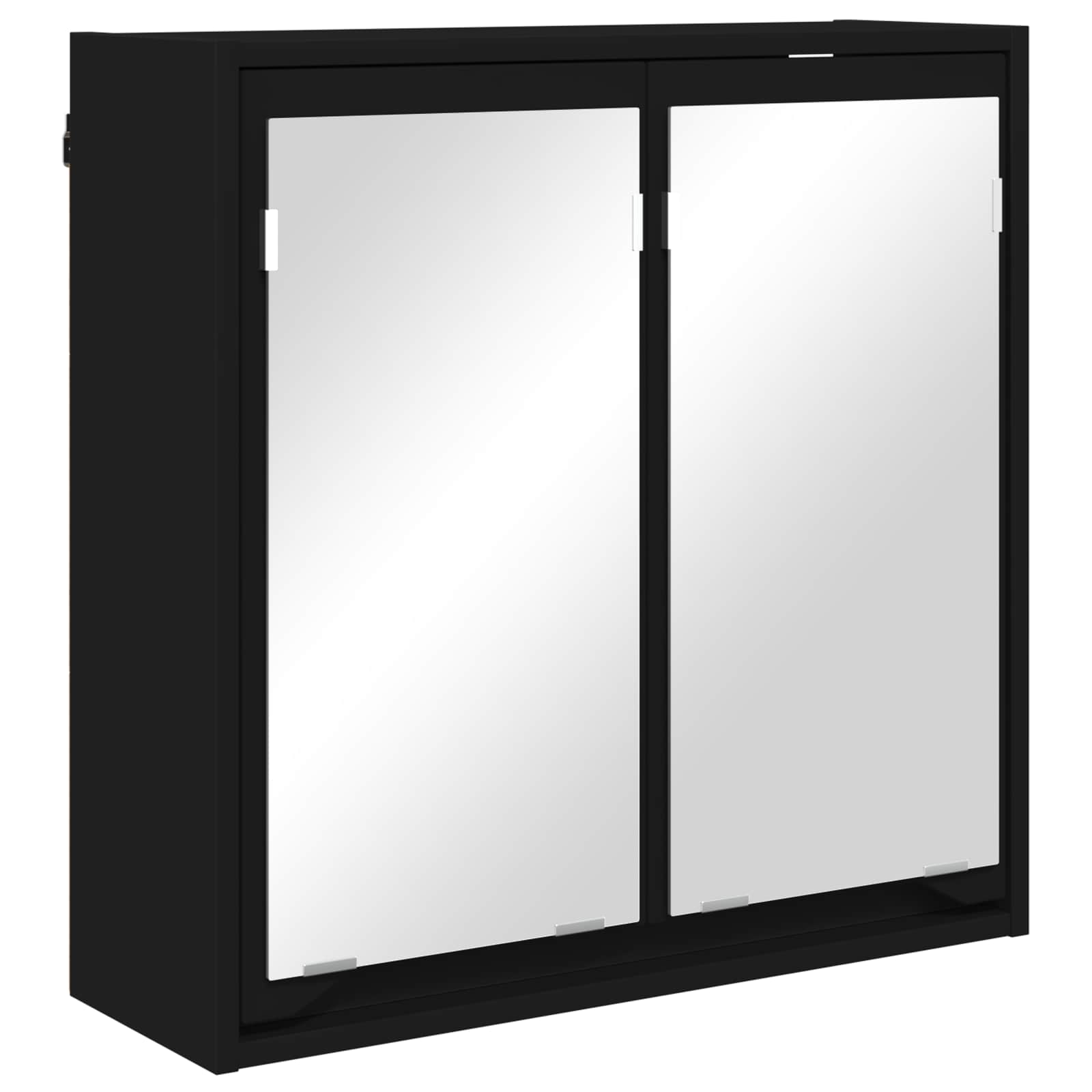 Badrumsspegelskåp Svart 60 x 20 x 60 cm Konstruerat trä