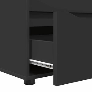 Förvaringsskåp Svart 60 x 48 x 57 cm Konstruerat trä