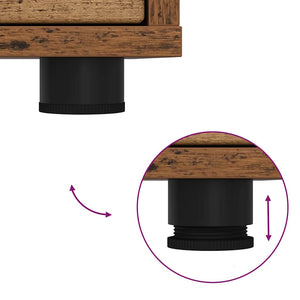 TV-skåp med låda Gammalt trä 100 x 48 x 43 cm Konstruerat trä