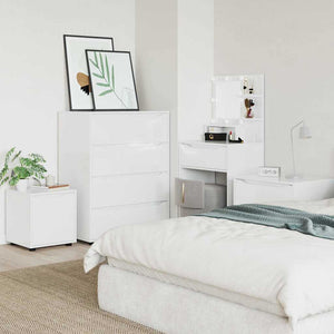 Badrumsskåp Högblanka vita 40,5 x 40 x 44 cm Konstruerat trä