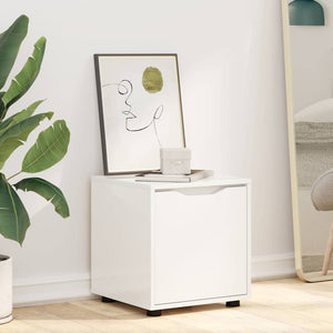 Badrumsskåp Högblanka vita 40,5 x 40 x 44 cm Konstruerat trä
