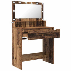 Sängrum Smyckesbord med låda Gammalt trä 80 x 39,6 x 135 cm