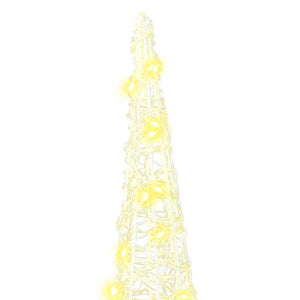 Julgran med 90 LED-lampor 3 pcs Varmvit 20 x 20 x 80 cm Akryl