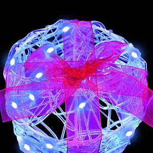 Dekor av Gåva Box 3 pcs Blå 20 x 20 x 21 cm Akryl