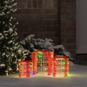 Dekor av Gåva Box 3 pcs färgstark 20 x 20 x 21 cm Akryl