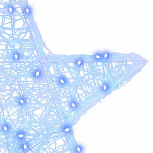 3D Stjärna med 50 LED-lampor Blå 55 x 53.5 x 10 cm Akryl