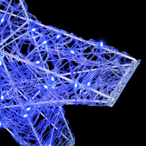3D Stjärna med 50 LED-lampor Blå 55 x 53.5 x 10 cm Akryl