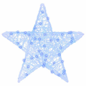 3D Stjärna med 50 LED-lampor Blå 55 x 53.5 x 10 cm Akryl