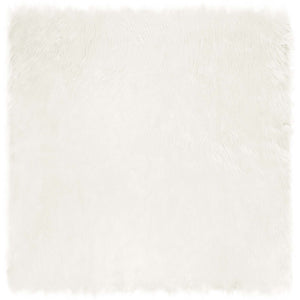 Fusk Skinnmatta Tafalla Vit 160 x 160 cm Polyester