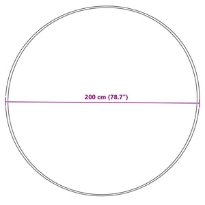 Fusk Skinnmatta Tafalla Grå Ø 200 cm Polyester