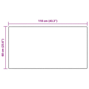 Fusk-kaninpälsmatta Olite Vit 60 x 110 cm Polyester
