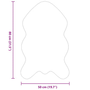 Fusk-kaninpälsmatta Olite Grå 50 x 80 cm Polyester