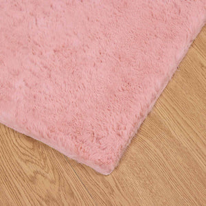 Fusk-kaninpälsmatta Olite Rosa 140 x 200 cm Polyester